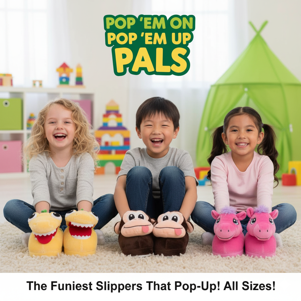Pony Pop-Up Pals – Animated Pony-Style Slippers for Kids 🐴